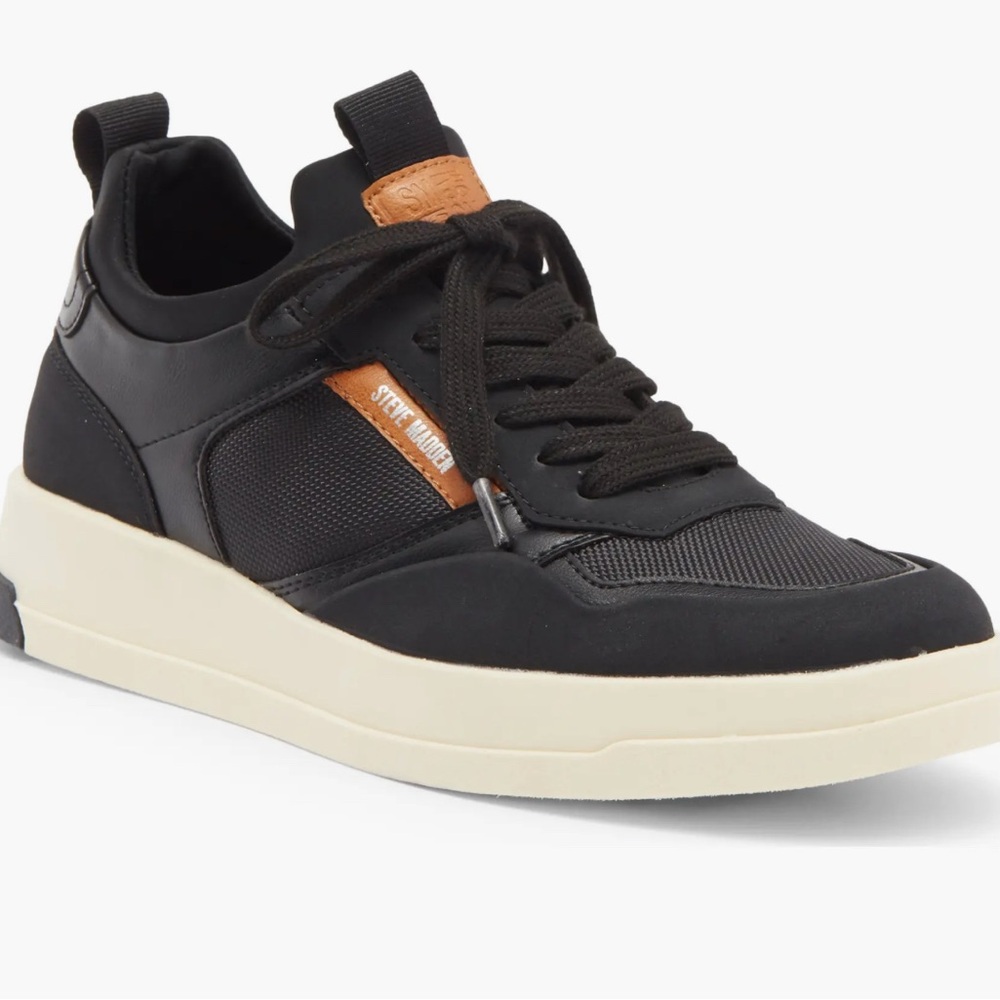 Steve Madden Black and Tan Men's Sneakers devlin
